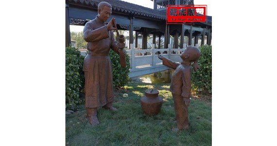 人物铜雕定做厂家  乾虎雕塑