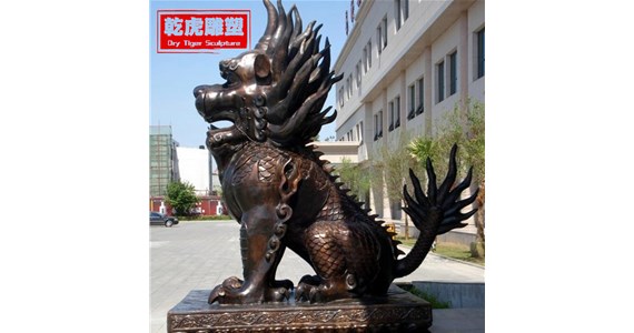 铸铜动物雕塑生产商   乾虎雕塑