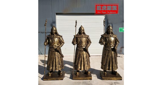 口碑好的装饰人物铜雕厂家   乾虎雕塑