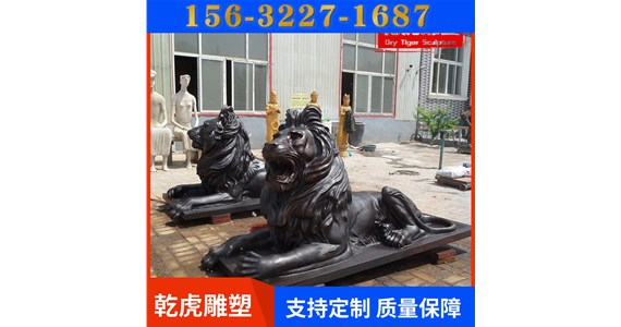 门口动物铜雕生产厂家  乾虎雕塑