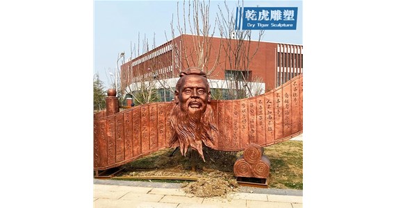 文化背景墙人物雕塑工厂   乾虎雕塑