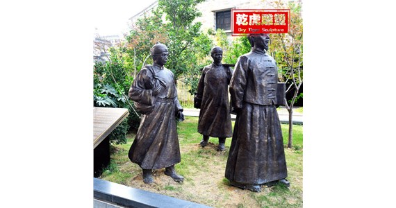 教育题材人物铜雕企业   乾虎雕塑