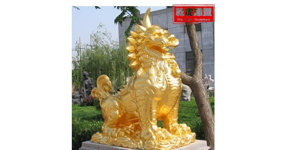 鎏金动物雕塑  乾虎雕塑