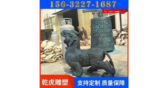 道观动物铜雕生产商   乾虎雕塑
