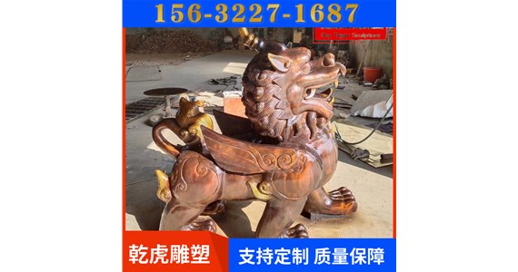 家用动物铜雕生产厂家   乾虎雕塑