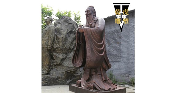 铜雕人物反映时代特色  乾虎雕塑