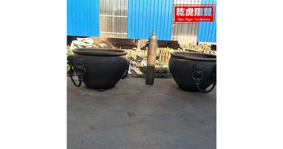 铜缸雕塑企业   唐县乾虎雕塑