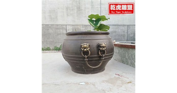庭院铜缸批发厂家   唐县乾虎雕塑铸造厂